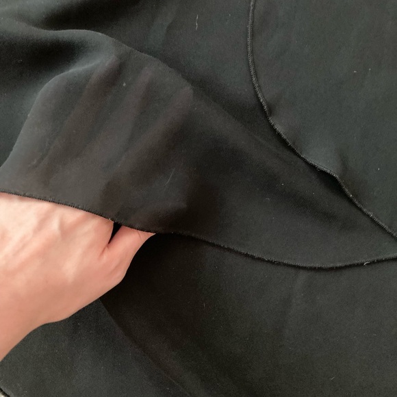 🖤 Sheer Black Wrap Ballet Skirt with Ribbon Tie ♠️ - Picture 5 of 5